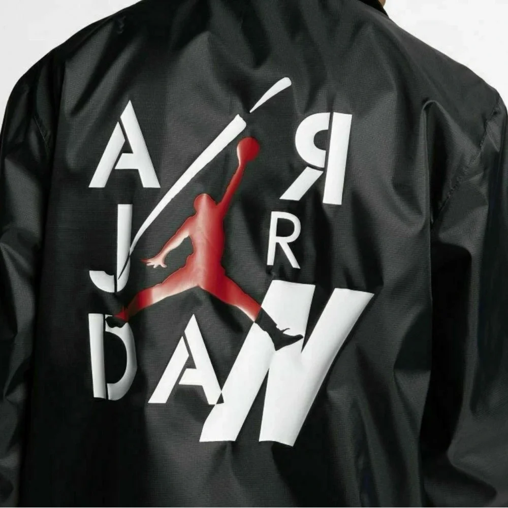 AIR JORDAN LEGACY AJ 4 COACHES JACKET - BLACK/WHITE/WHITE  Size XXL / 2XL